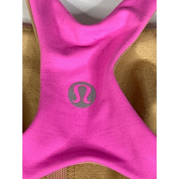 Lululemon Women’s Size 4/6 Pink Singlet Tank Built-In Bra Yoga Running Top - Picture 6 of 7